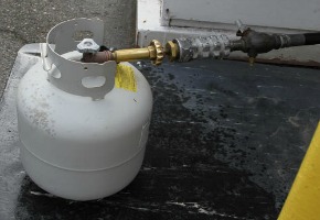 Propane Tank Trash Pullout - Easy Access to Everything